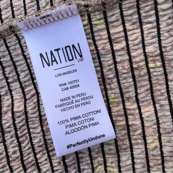 Nation LTD Tee Womens M Bunny Smocked Floral Love Story - Picture 15 of 16